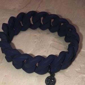 Cute Marc Jacobs Navy Blue Rubber Bracelet